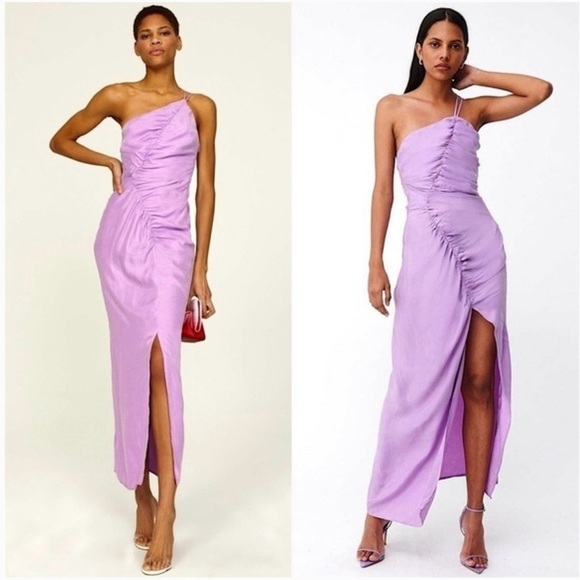 Suboo Andy Midi Dress Lavender Purple Tie Back Cocktail Wedding Guest Small - Picture 1 of 9